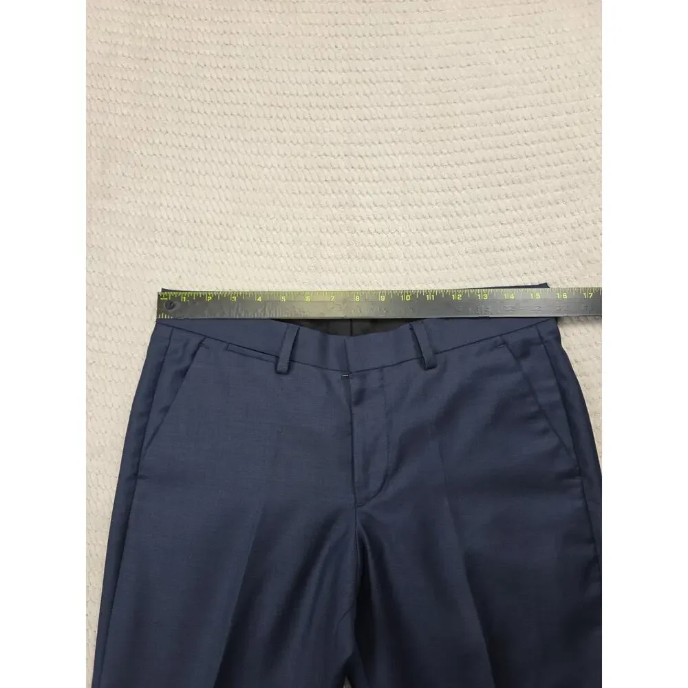 Express Suit Mens Blazer 36 Short Pants 29 X 32 Photographer Fitted Blue